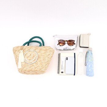 ール刺繍ビーズハンドル かごバッグ　2026新作 COOCO SMILEY パ 送料無料 即日発送-3