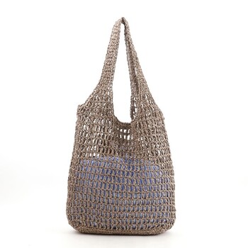 透かし編み刺繍入カゴバッグ A4対応　COOCO クーコ SMILEY 送料無料 即日発送-16