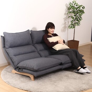 ソファー ダブルクッション座椅子 フィット2 2P 2色展開 送料無料-3