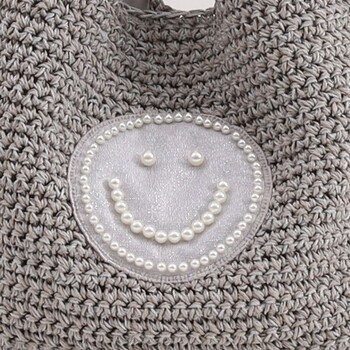 フリルハンドルxパール刺繍ワンショルダーバッグ サマーバッグ 2026新作 COOCO SMILEY 送料無料-5