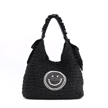 フリルハンドルxパール刺繍ワンショルダーバッグ サマーバッグ 2026新作 COOCO SMILEY 送料無料-6