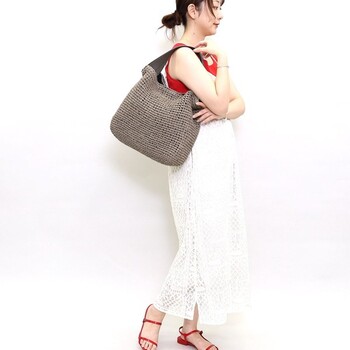 ペーパー2WAY カゴバッグ かごバッグ A4 A4収納可能 2026新作 COOCO 送料無料 即日発送-21