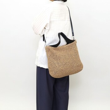 ペーパー2WAY カゴバッグ かごバッグ A4 A4収納可能 2026新作 COOCO 送料無料 即日発送-25