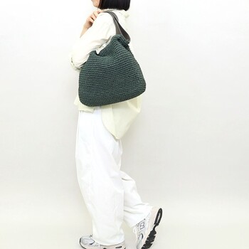 ペーパー2WAY カゴバッグ かごバッグ A4 A4収納可能 2026新作 COOCO 送料無料 即日発送-27