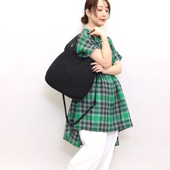 ペーパー2WAY カゴバッグ かごバッグ A4 A4収納可能 2026新作 COOCO 送料無料 即日発送-29