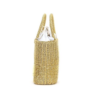 タッセル付メタリックフィルムカゴバッグ かごバッグ 2026新作 COOCO 送料無料 即日発送-10