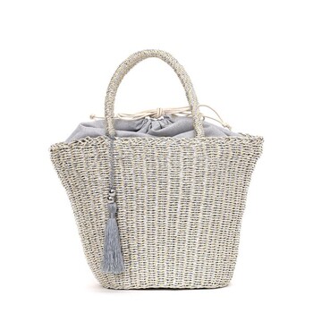 タッセル付メタリックフィルムカゴバッグ かごバッグ 2026新作 COOCO 送料無料 即日発送-13