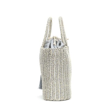 タッセル付メタリックフィルムカゴバッグ かごバッグ 2026新作 COOCO 送料無料 即日発送-14