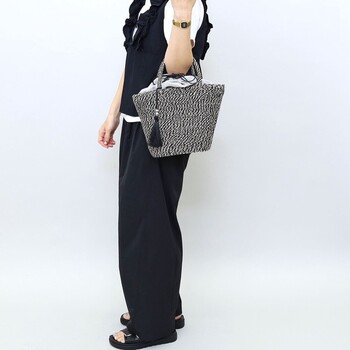 タッセル付メタリックフィルムカゴバッグ かごバッグ 2026新作 COOCO 送料無料 即日発送-22