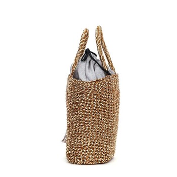 タッセル付メタリックフィルムカゴバッグ かごバッグ 2026新作 COOCO 送料無料 即日発送-8