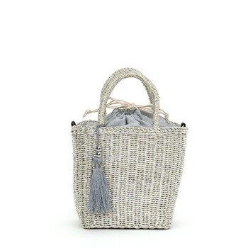 タッセル付メタリックフィルム 2WAY カゴバッグ かごバッグ ショルダー 2026新作 COOCO 送料無料 即日発送-14