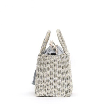 タッセル付メタリックフィルム 2WAY カゴバッグ かごバッグ ショルダー 2026新作 COOCO 送料無料 即日発送-15