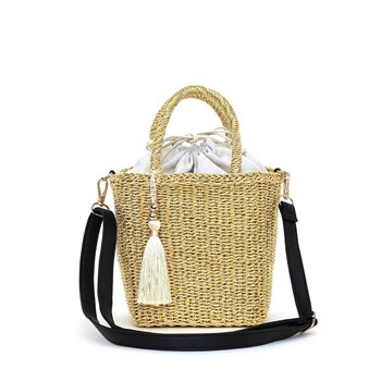 タッセル付メタリックフィルム 2WAY カゴバッグ かごバッグ ショルダー 2026新作 COOCO 送料無料 即日発送-1