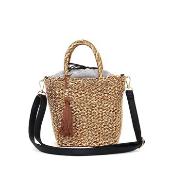 タッセル付メタリックフィルム 2WAY カゴバッグ かごバッグ ショルダー 2026新作 COOCO 送料無料 即日発送-2