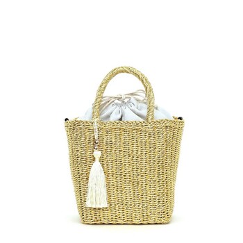 タッセル付メタリックフィルム 2WAY カゴバッグ かごバッグ ショルダー 2026新作 COOCO 送料無料 即日発送-8