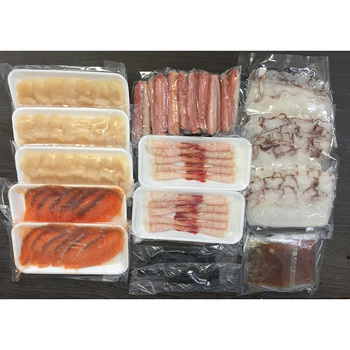 北海道 海鮮しゃぶしゃぶセット 生ずわいがに棒ポーション×1 たこスライス×3 生甘海老 尾付むき海老 10本×2 等11点 送料無料-1