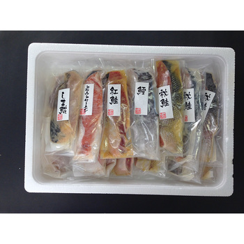 漬け魚切身詰合せ 秋鮭甘味噌漬切身×2 秋鮭粕漬切身×2 秋鮭西京漬切身×2 真鱈粕漬切身×1 等10点 送料無料-2