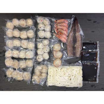 海鮮つみれ鍋 かに入つみれ×8個 えび入つみれ×8個 とりごぼうつみれ×8個 たこ入つみれ×12個 ボイル海老等47点 送料無料-1