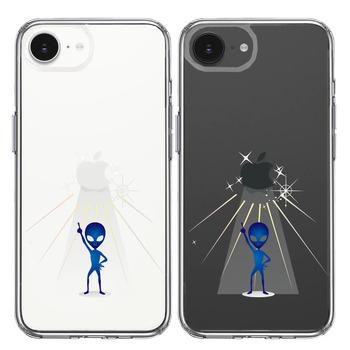 iPhone17e iPhone16e ケース クリア 宇宙人 ダンシング ブルー スマホケース 側面ソフト 背面ハード ハイブリッド 送料無料-1