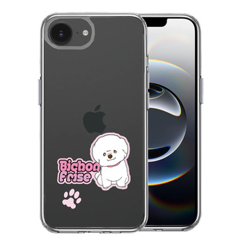 iPhone17e iPhone16e ケース クリア ビションフリーゼ スマホケース 側面ソフト 背面ハード ハイブリッド  送料無料-0