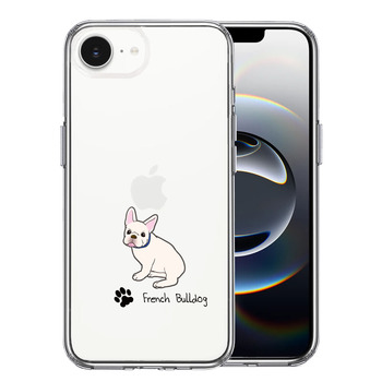 iPhone17e iPhone16e ケース クリア フレンチブルドック 2 スマホケース 側面ソフト 背面ハード ハイブリッド  送料無料-0