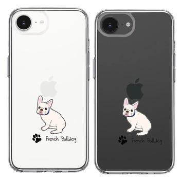 iPhone17e iPhone16e ケース クリア フレンチブルドック 2 スマホケース 側面ソフト 背面ハード ハイブリッド  送料無料-1