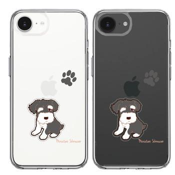 iPhone17e iPhone16e ケース クリア シュナウザー 1 スマホケース 側面ソフト 背面ハード ハイブリッド  送料無料-1