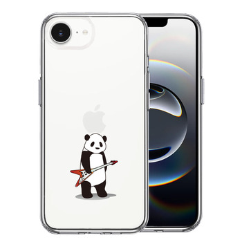 iPhone17e iPhone16e ケース クリア エレキギター パンダ スマホケース 側面ソフト 背面ハード ハイブリッド  送料無料-0