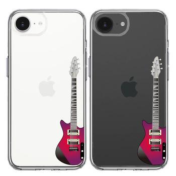 iPhone17e iPhone16e ケース クリア エレキギター スマホケース 側面ソフト 背面ハード ハイブリッド  送料無料-1