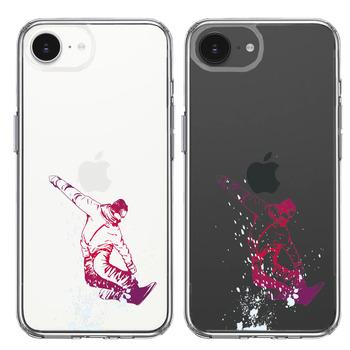 iPhone17e iPhone16e ケース クリア スノーボード フリースタイル スマホケース 側面ソフト 背面ハード ハイブリッド  送料無料-1