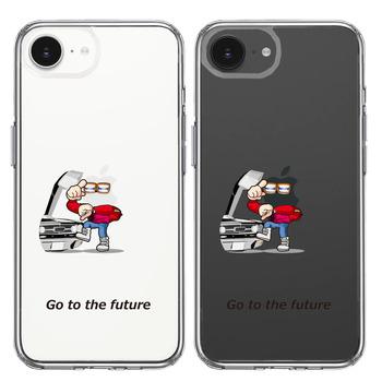 iPhone17e iPhone16e ケース クリア 映画パロディ go to the future スマホケース 側面ソフト 背面ハード ハイブリッド  送料無料-1