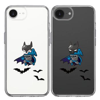 iPhone17e iPhone16e ケース クリア 映画パロディ 蝙蝠男 スマホケース 側面ソフト 背面ハード ハイブリッド  送料無料-1