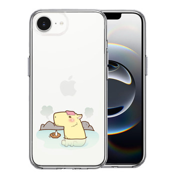 iPhone17e iPhone16e ケース クリア カピバラ 温泉 スマホケース 側面ソフト 背面ハード ハイブリッド  送料無料-0