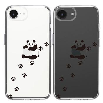 iPhone17e iPhone16e ケース クリア パンダ リンゴ大好き スマホケース 側面ソフト 背面ハード ハイブリッド  送料無料-1