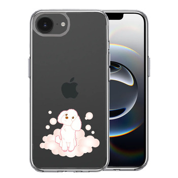 iPhone17e iPhone16e ケース クリア プードル 泡 スマホケース 側面ソフト 背面ハード ハイブリッド  送料無料-0