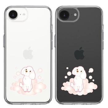 iPhone17e iPhone16e ケース クリア プードル 泡 スマホケース 側面ソフト 背面ハード ハイブリッド  送料無料-1