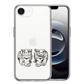iPhone17e iPhone16e ケース クリア シーサー 沖縄 スマホケース 側面ソフト 背面ハード ハイブリッド  送料無料-0