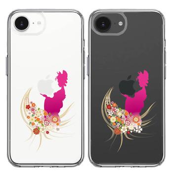 iPhone17e iPhone16e ケース クリア 日本女性　着物少女 スマホケース 側面ソフト 背面ハード ハイブリッド  送料無料-1
