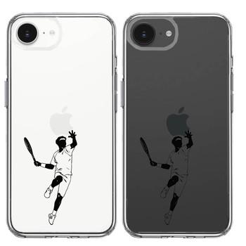 iPhone17e iPhone16e ケース クリア テニス スマホケース 側面ソフト 背面ハード ハイブリッド  送料無料-1