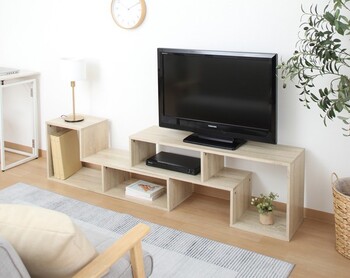 L字型伸縮TVボード 2色展開 送料無料-3