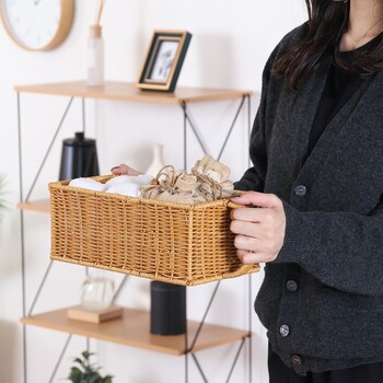洗えるバスケット ハンドル付き 2個セット 送料無料-7