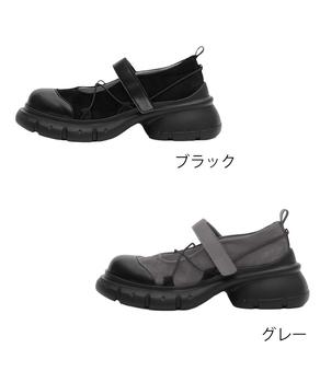 厚底メリージェーンシューズ美脚ローファー 送料無料 即日発送-1