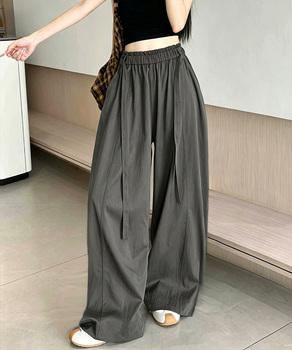 ワイドパンツ ハイウエスト ロングパンツ 送料無料 即日発送-2