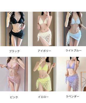 ビキニレディース セクシー水着3点セット 送料無料 即日発送-1