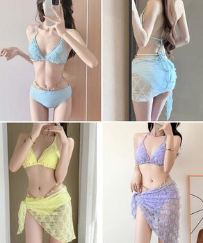 ビキニレディース セクシー水着3点セット 送料無料 即日発送-4