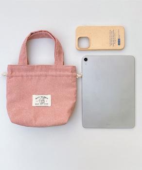 ミニトートバッグ コーデュロイ巾着鞄軽量 送料無料 即日発送-7