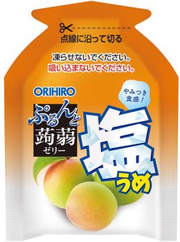 期間限定 ぷるんと蒟蒻ゼリーパウチ 塩うめ＋塩レモン 8個セット 送料無料-1