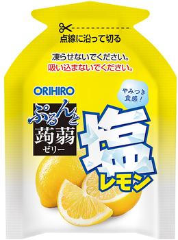 期間限定 ぷるんと蒟蒻ゼリーパウチ 塩うめ＋塩レモン 8個セット 送料無料-2