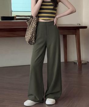 無地ロングパンツ レディース 微フレア 送料無料 即日発送-5