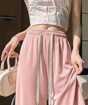 ワイドパンツ ハイウエスト レディース リラックスパンツ イージーパンツ 送料無料 即日発送-6